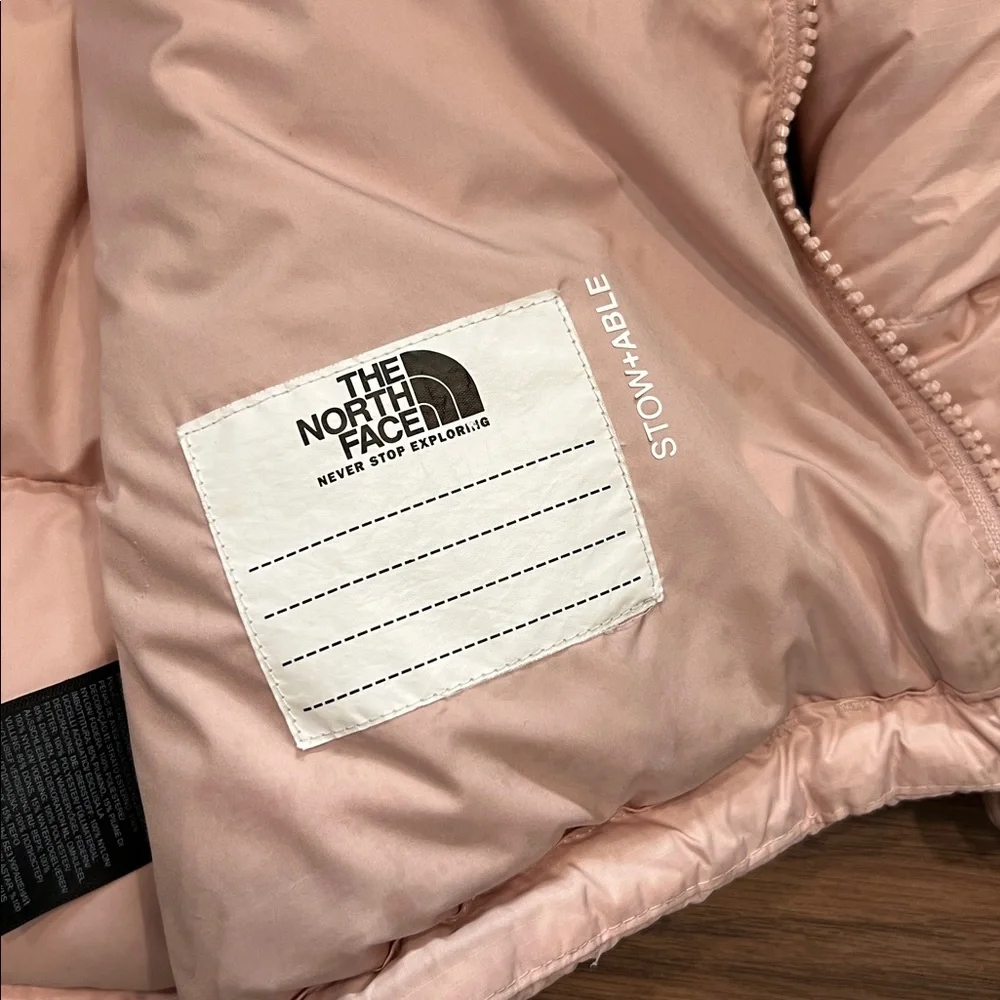 The North Face Retro Nuptse Jacket 700 Down in Pink Moss Size Medium (10-12)